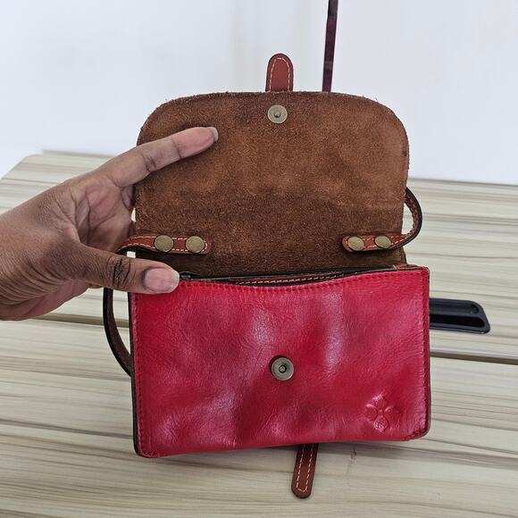 Patrica Nash Red Leather Embossed Small Crossbody Bag - Picture 4 of 5